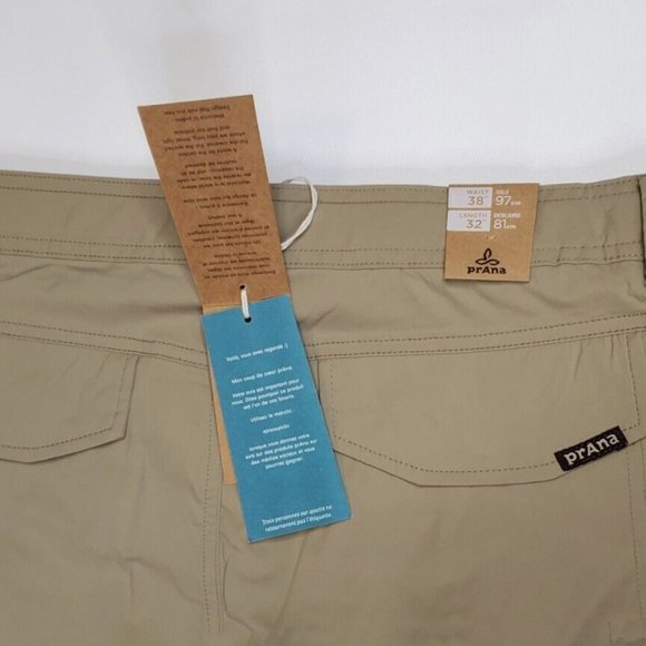 Prana Broadfield Pants Mens 38 W x 32 L Dark Khaki - Picture 4 of 5